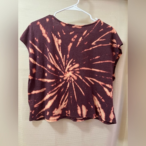 ⚫️ BOGO Pink Rose Tie-Dye Crop Top Fun Colours Size Large Bohemian Look - Picture 6 of 6